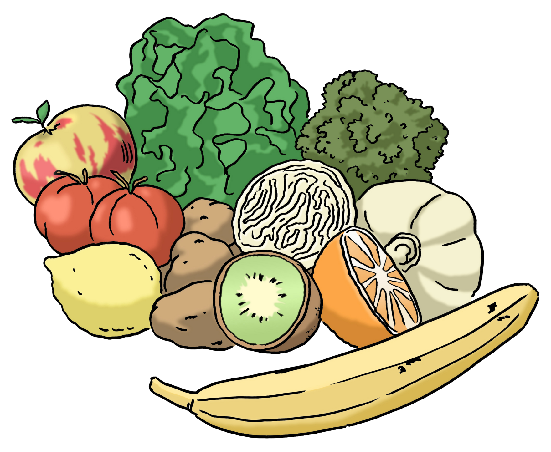 Grafik: Obst und Gemüse