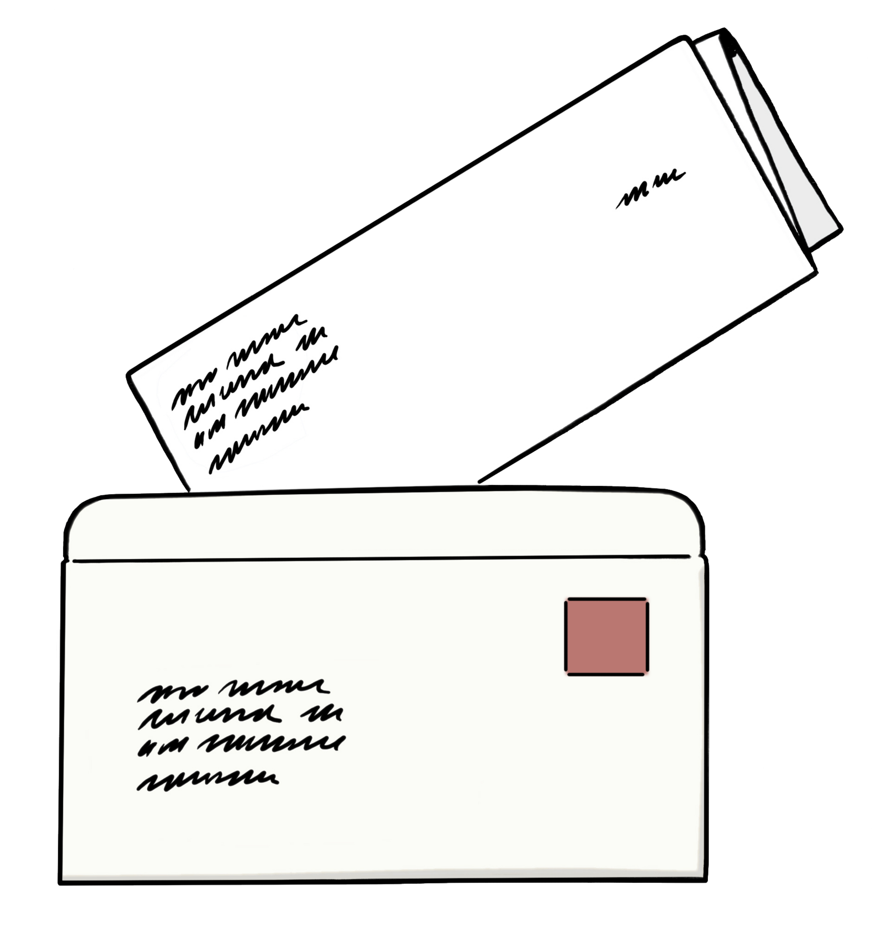 Grafik: Briefumschlag mit Brief
