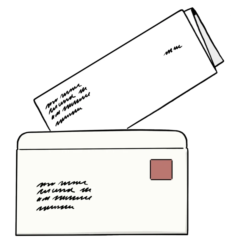 Grafik: Briefumschlag mit Brief