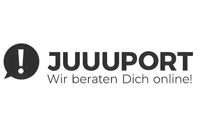 Logo von Juuuport. Darunter steht »Wir beraten Dich online«