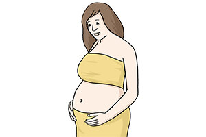 Grafik: Schwangere Frau