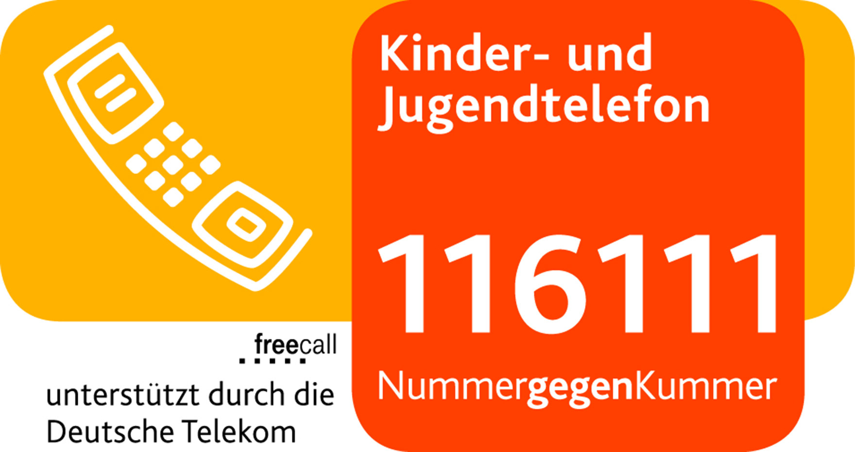 Logo Kinder- und Jugendtelefon der Nummer gegen Kummer