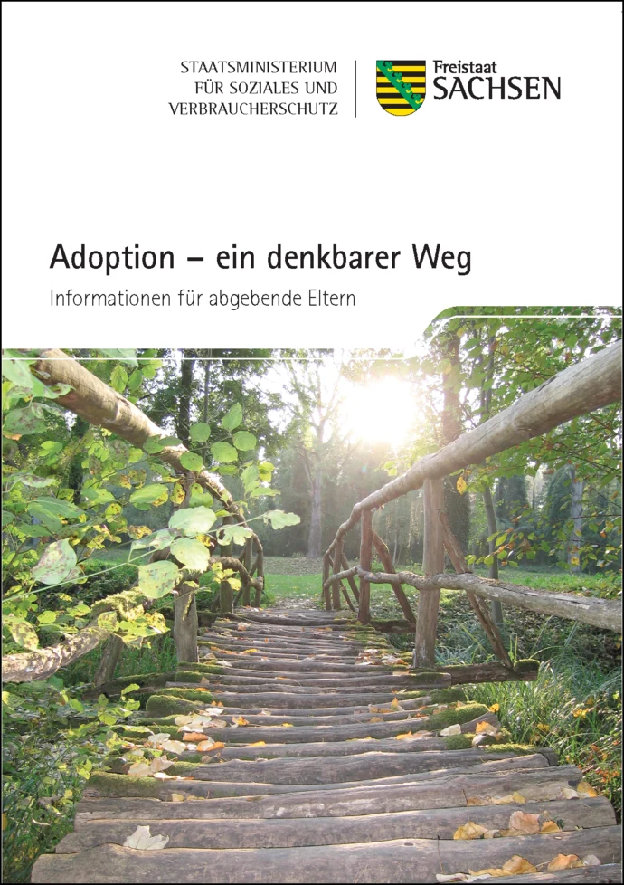 Titelseite der Publikation "Adoption – ein denkbarer Weg"